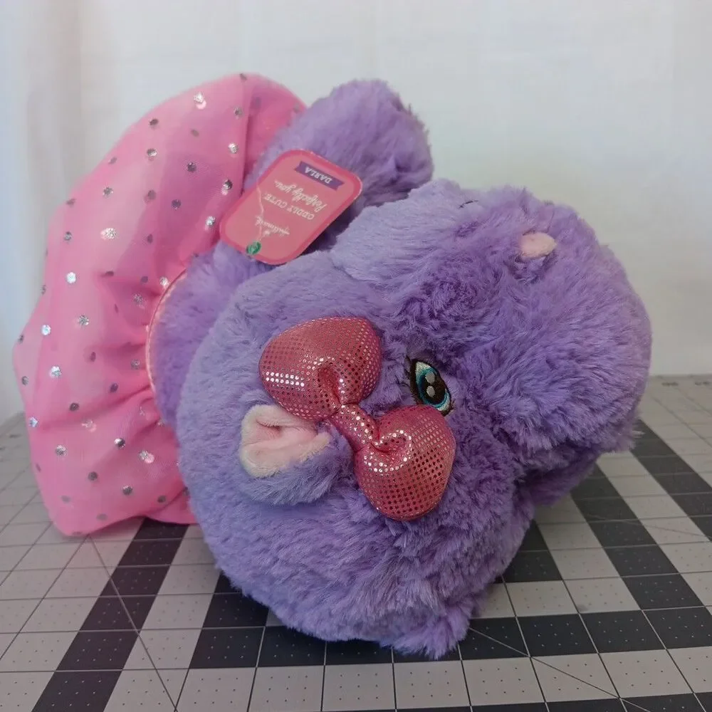 Hallmark Darla the Hippo Plush Oddly Cute Hippopotamus Stuffed Toy Dance Recital